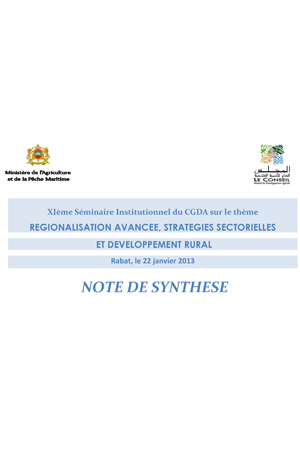 Préparation du plan de développement économique et social 1999-2003 : composante développement rural