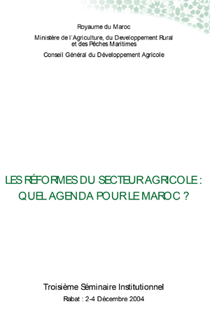 Préparation du plan de développement économique et social 1999-2003 : composante développement rural